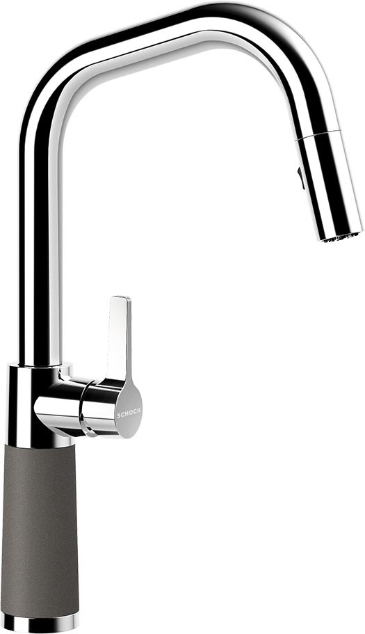 Фото товара: Schock SC-530-D, смеситель, гранит, хром/баварский камень