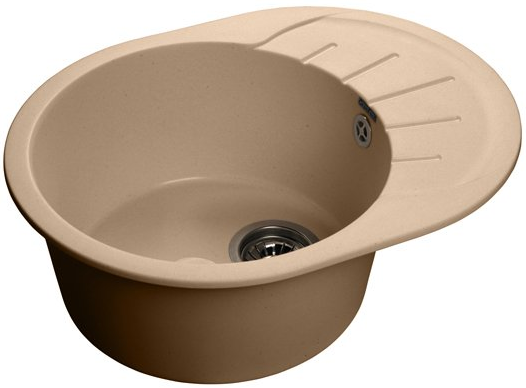 Фото товара: GranFest RONDO GF-R-580 L, мойка, мрамор, топаз