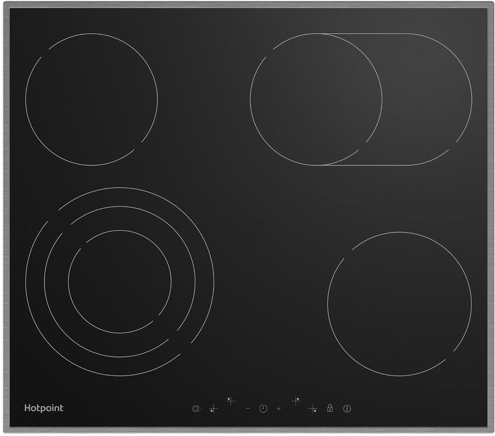 Hotpoint HR 6T7 X S Фото товара: Hotpoint HR 6T7 X S стеклокерамическая поверхность