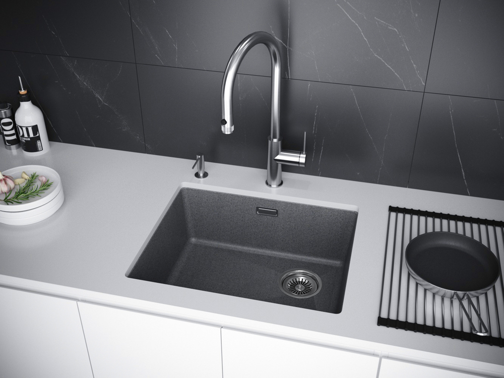 Детальное фото товара: Paulmark LUMI 55UNI, мойка, гранит, графит