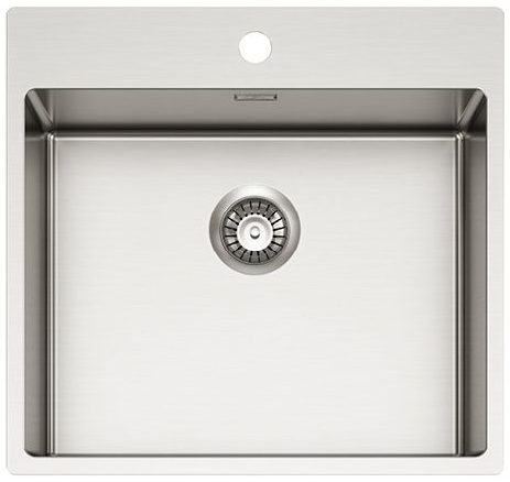Фото товара: ALVEUS NOX 120 BRS, мойка, нержавеющая сталь (в комплекте с интегрированным сифоном)