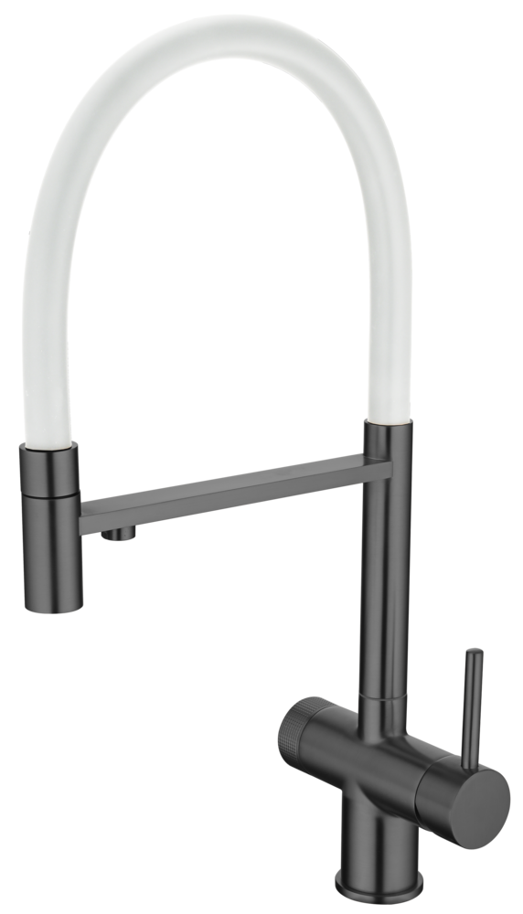 Фото товара: Emar EC-7024WHT PVD Dark, смеситель, вороненая сталь