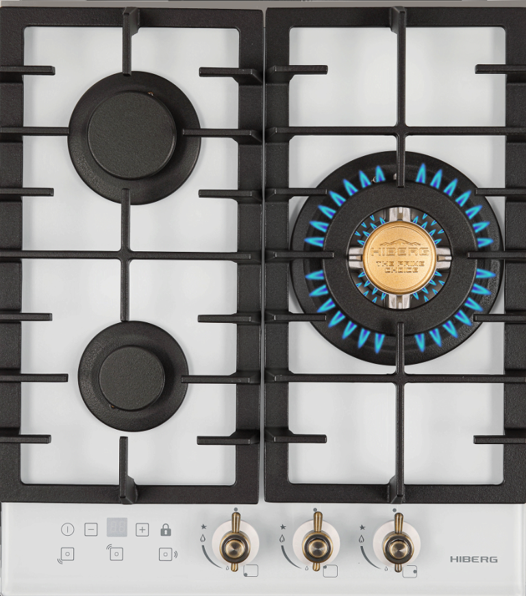 HIBERG VM 4535 W Детальное фото товара: HIBERG VM 4535 W газовая поверхность