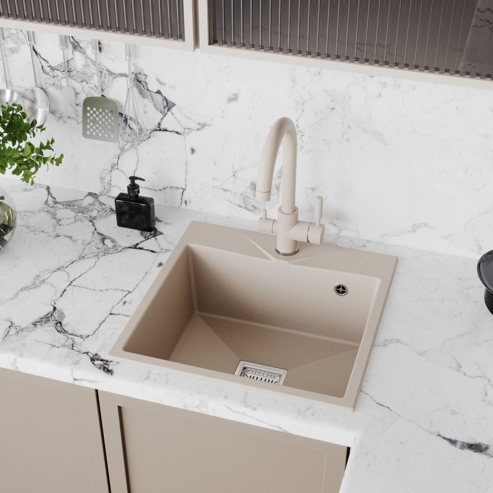 Детальное фото товара: Tolero BLADE 500, мойка, гранит, саванна