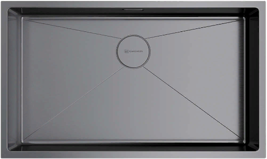 Детальное фото товара: Omoikiri Taki 74-U/IF-GM, мойка, нержавеющая сталь/вороненая сталь