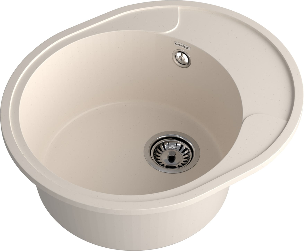 GranFest URBAN GF-UR-857L, мойка, гранит, белый Детальное фото товара: GranFest URBAN GF-UR-857L, мойка, гранит, белый