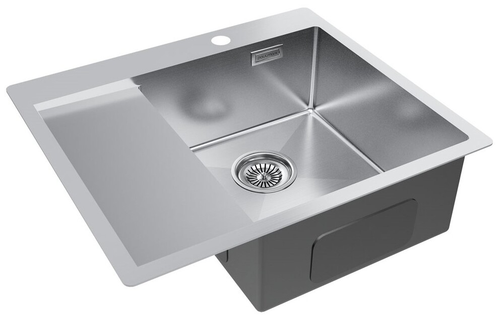 Детальное фото товара: Paulmark KRONER 59F, мойка, нержавеющая сталь брашированная, правая