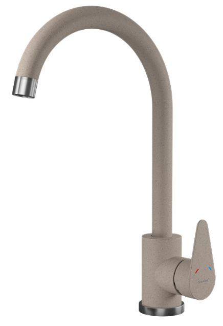 Фото товара: GranFest GF-Z-5412, смеситель, гранит, песочный