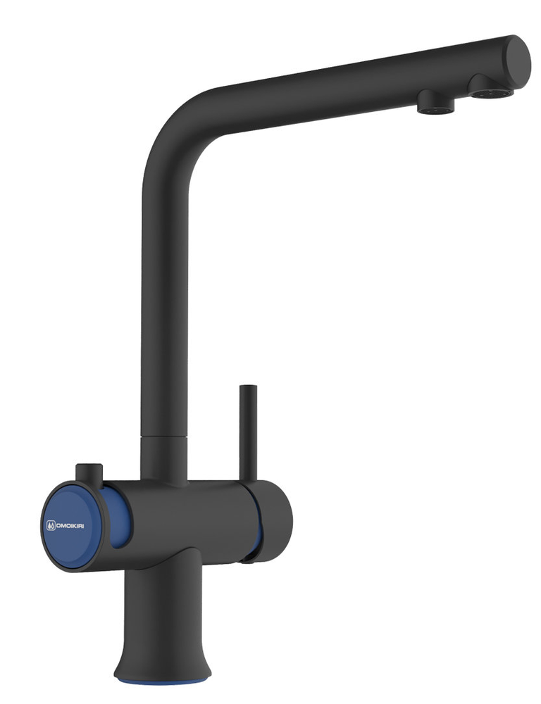 Фото товара: Omoikiri Hotaru-GB-IB, смеситель, графит/indigo blue