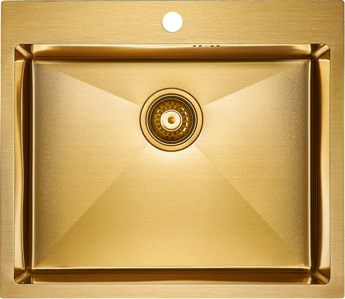 Детальное фото товара: Paulmark KRONER 59, мойка, нержавеющая сталь, брашированное золото