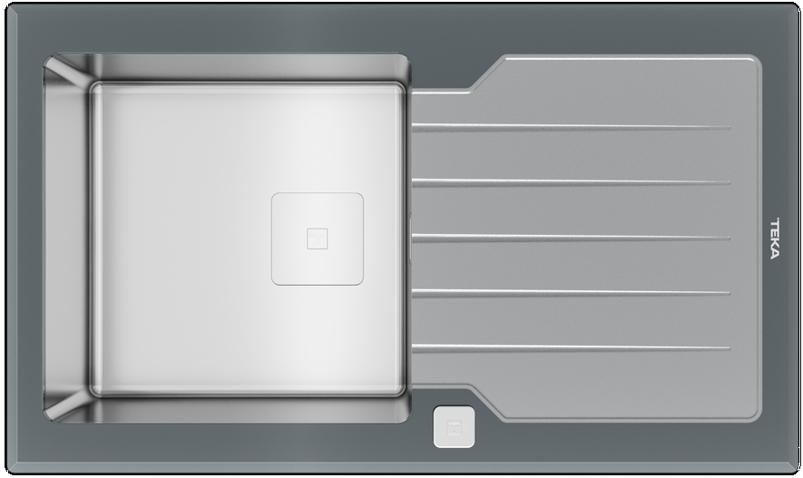 Детальное фото товара: Teka DIAMOND RS15 1B 1D 86 STONE GREY, мойка, нержавеющая сталь, серый камень стекло