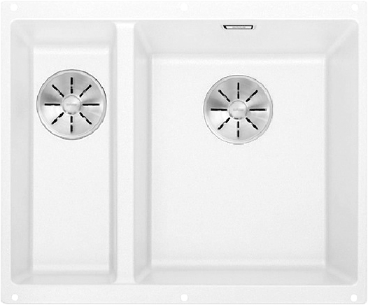Фото товара: Blanco Subline 340/160-U, мойка, гранит, белый (чаша справа)