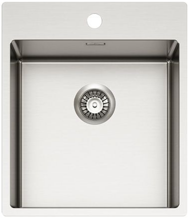 Фото товара: ALVEUS NOX 100 BRS, мойка, нержавеющая сталь (в комплекте с интегрированным сифоном)