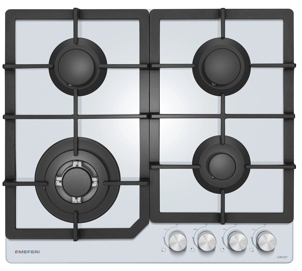 Фото товара: MEFERI MGH604WH GLASS COMFORT газовая поверхность