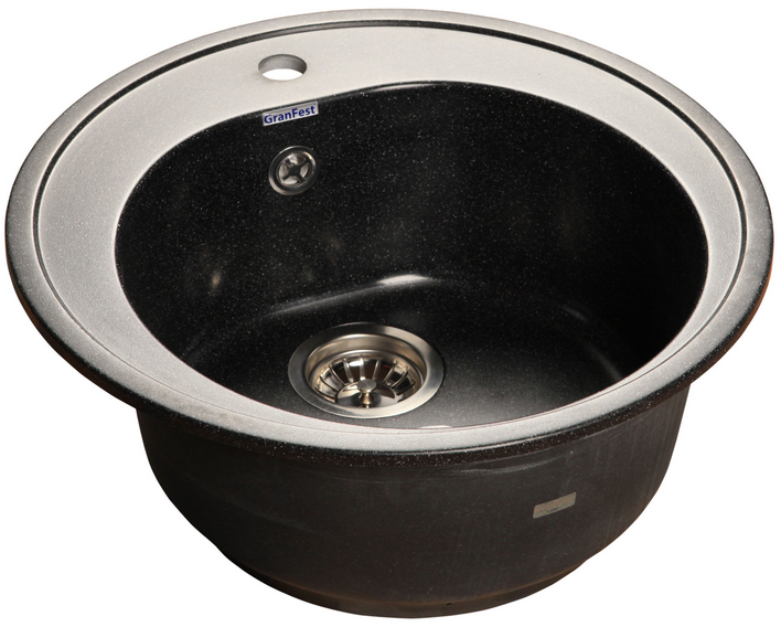 Фото товара: GranFest RONDO GF-R-510, мойка, мрамор, черный