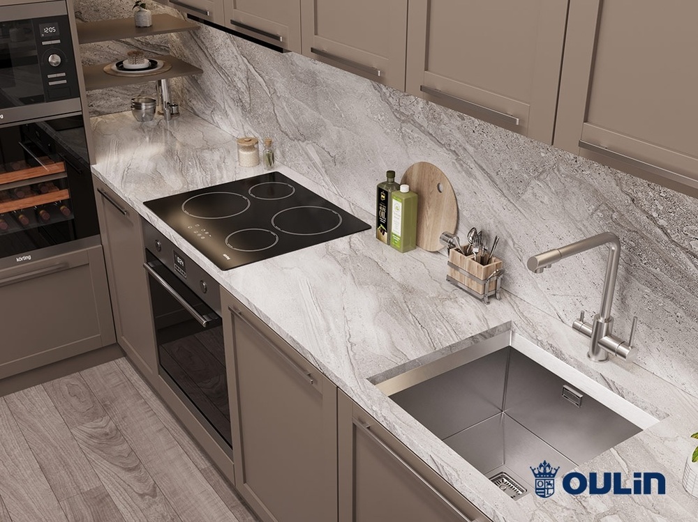 Детальное фото товара: Oulin OL-FU114 (VA8109), мойка, нержавеющая сталь сатин