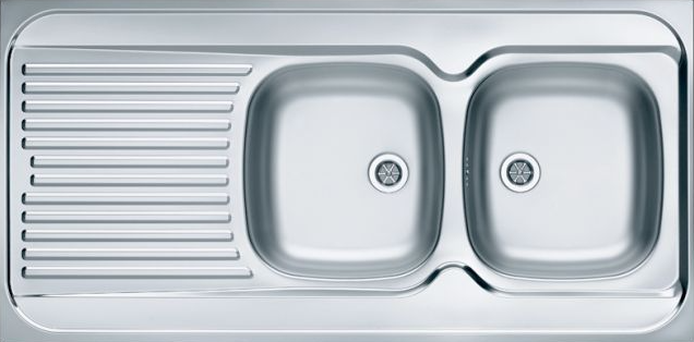 Фото товара: ALVEUS CLASSIC 100R LEI-60, мойка, нержавеющая сталь, правая (в комплекте с сифоном 1071240)