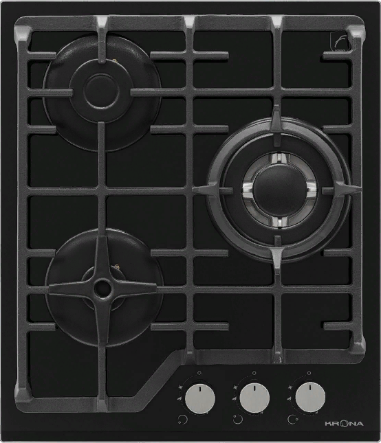 Фото товара: Krona CORNIOLA 45 BL газовая поверхность