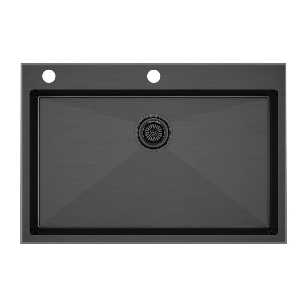 Фото товара: Paulmark KRONER-EDGE 75, мойка, нержавеющая сталь, вороненая сталь