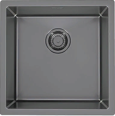 Фото товара: ALVEUS QUADRIX MONARCH 30 ANTHRACITE, мойка, нерж.сталь, антрацит (в компл. с выпуском без сифона)