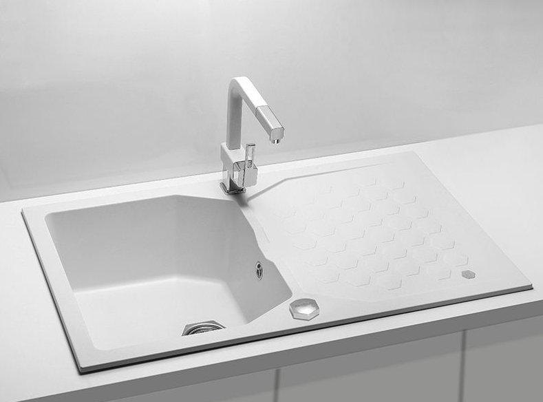 Детальное фото товара: ALVEUS SENSUAL 30 GRANITAL+ ARCTIC-G11M, мойка, гранит, белый (в комплекте с сифоном 1101462)