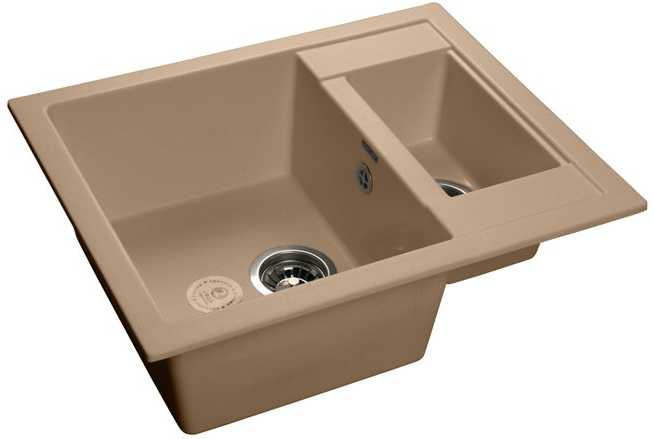 GranFest QUADRO GF-Q-610 K, мойка, мрамор, топаз Фото товара: GranFest QUADRO GF-Q-610 K, мойка, мрамор, топаз