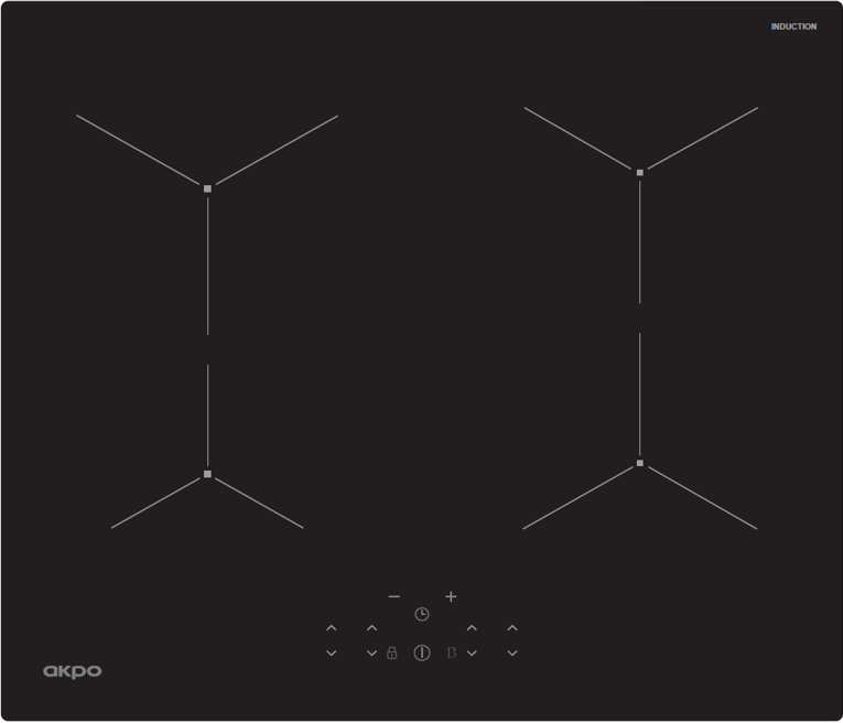 Фото товара: AKPO PIA 6094015СС BL индукционная поверхность