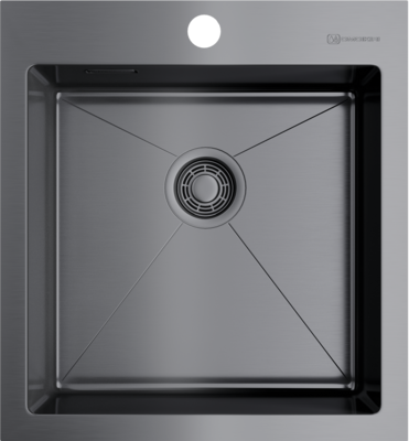 Фото товара: Omoikiri Akisame 46-GM, мойка, нержавеющая сталь/вороненая сталь