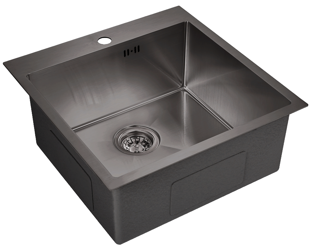 Emar EMB-116 PVD Nano Dark, мойка, нержавеющая сталь, вороненая сталь Фото товара: Emar EMB-116 PVD Nano Dark, мойка, нержавеющая сталь, вороненая сталь