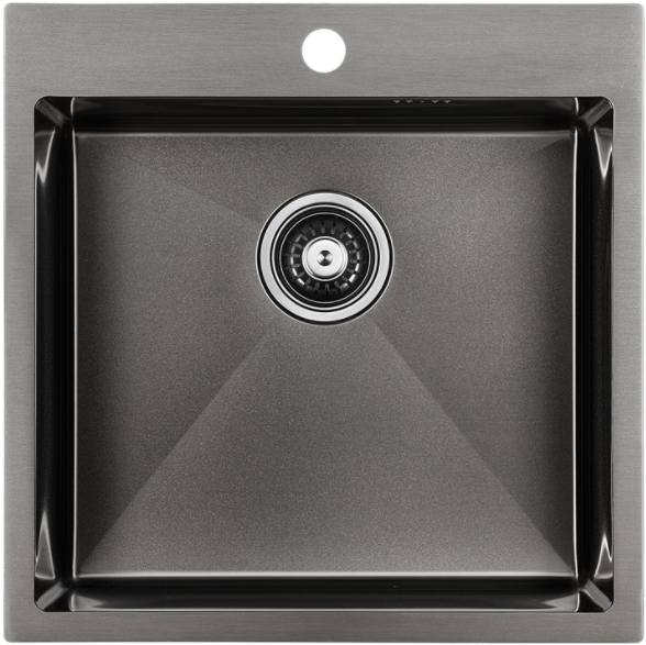 Детальное фото товара: Paulmark KRONER 51, мойка, нержавеющая сталь, вороненая сталь