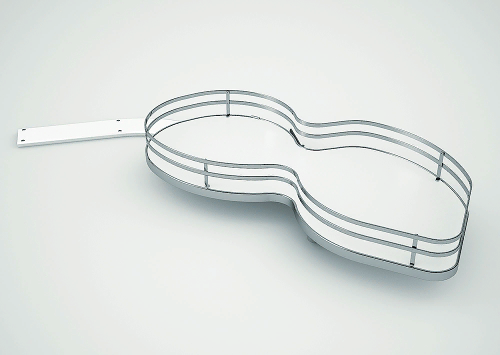 Детальное фото товара: Sige Nuvola Solo карусель 1/2 в нижний шкаф 1000 мм, фасад 600 мм, 2 полки, правая