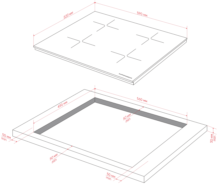 Детальное фото товара: Kuppersberg ICI 608 индукционная поверхность
