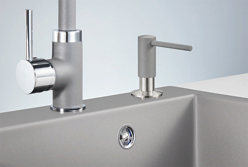 GRANULA 018 D дозатор для моющего средства, алюминиум Детальное фото товара: GRANULA 018 D дозатор для моющего средства, алюминиум