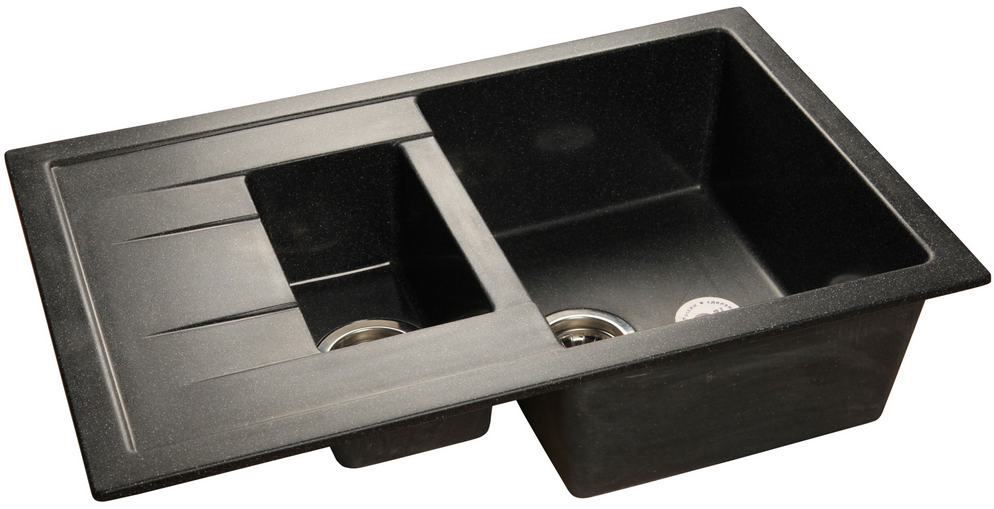 GranFest QUADRO GF-Q-775 KL, мойка, мрамор, черный Фото товара: GranFest QUADRO GF-Q-775 KL, мойка, мрамор, черный