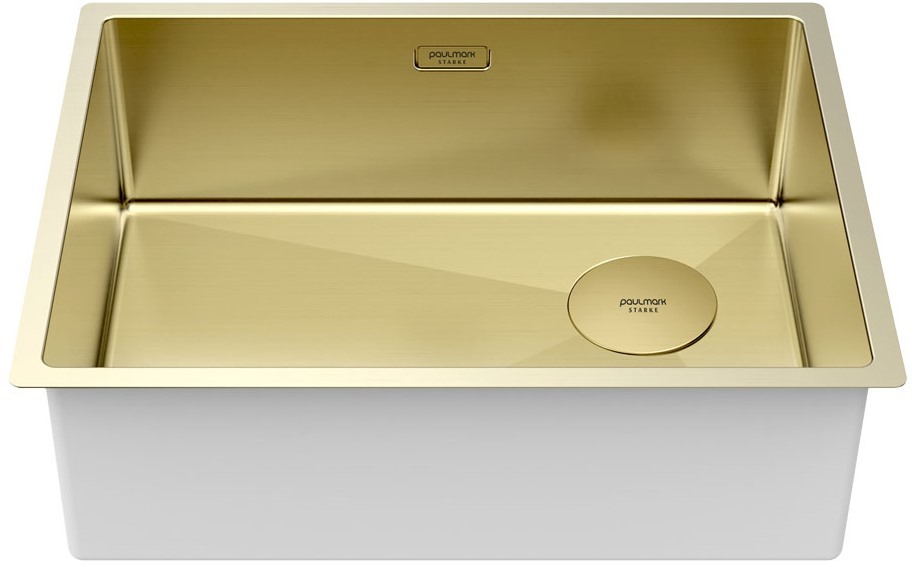 Детальное фото товара: Paulmark NEXT-SKEW 58 UNI, мойка, нержавеющая сталь, светлое золото
