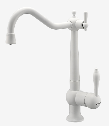 Фото товара: Paulmark RETRO, смеситель, белый матовый