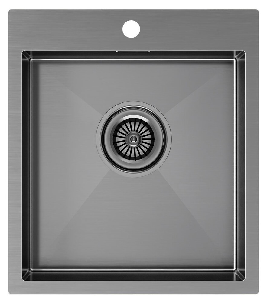 Paulmark KRONER 45, мойка, нержавеющая сталь, вороненая сталь Фото товара: Paulmark KRONER 45, мойка, нержавеющая сталь, вороненая сталь