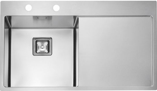 Фото товара: ALVEUS STYLUX 50 L BRS-90, мойка, нерж.сталь, левая (в компл.с сифоном 1133398)