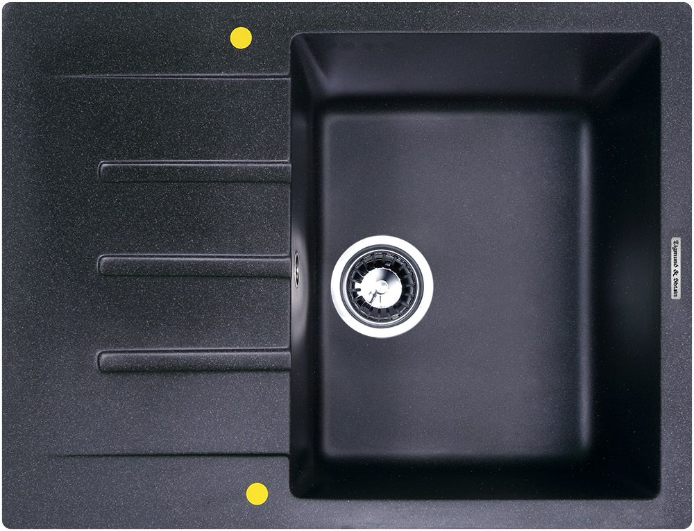 Фото товара: Zigmund & Shtain RECHTECK 645, мойка, темная скала