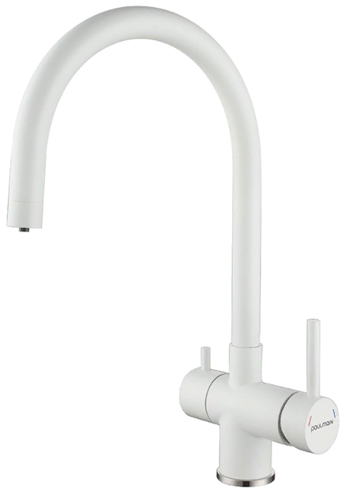 Фото товара: Paulmark HELLER, смеситель, белый матовый