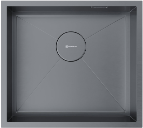 Детальное фото товара: Omoikiri Kasen 49-16 INT GM, мойка, нержавеющая сталь/вороненая сталь 