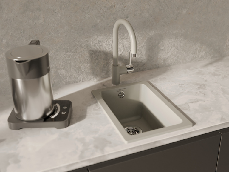 Детальное фото товара: Rivelato ORTA 9021203 topazio/cromo, смеситель, гранит, топаз/хром