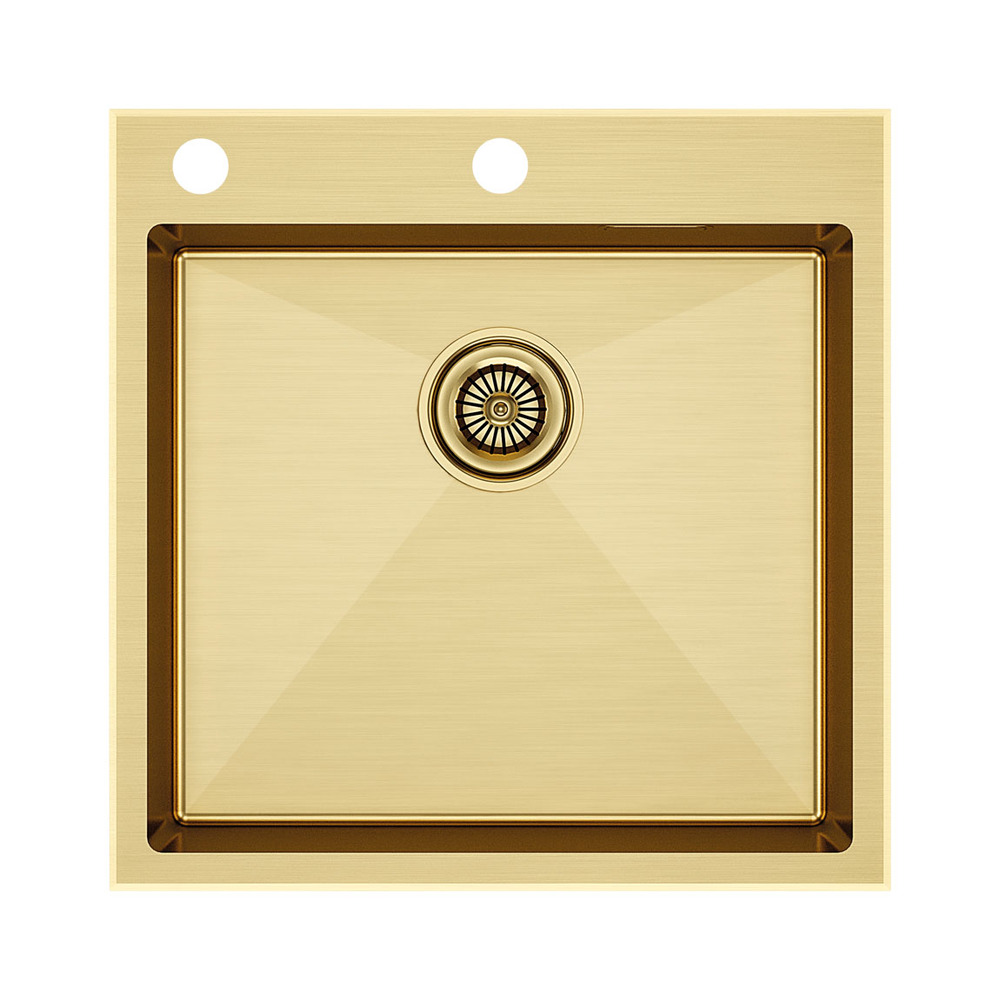Фото товара: Paulmark KRONER-EDGE 51, мойка, нержавеющая сталь, брашированное золото