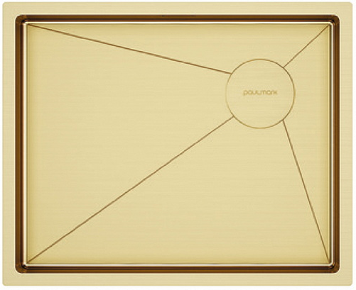 Фото товара: Paulmark NEXT-SKEW 54 UNI, мойка, брашированное золото