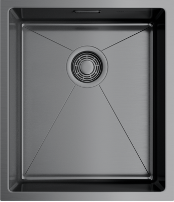 Фото товара: Omoikiri Taki 38-U/IF-GM, мойка, нержавеющая сталь/вороненая сталь
