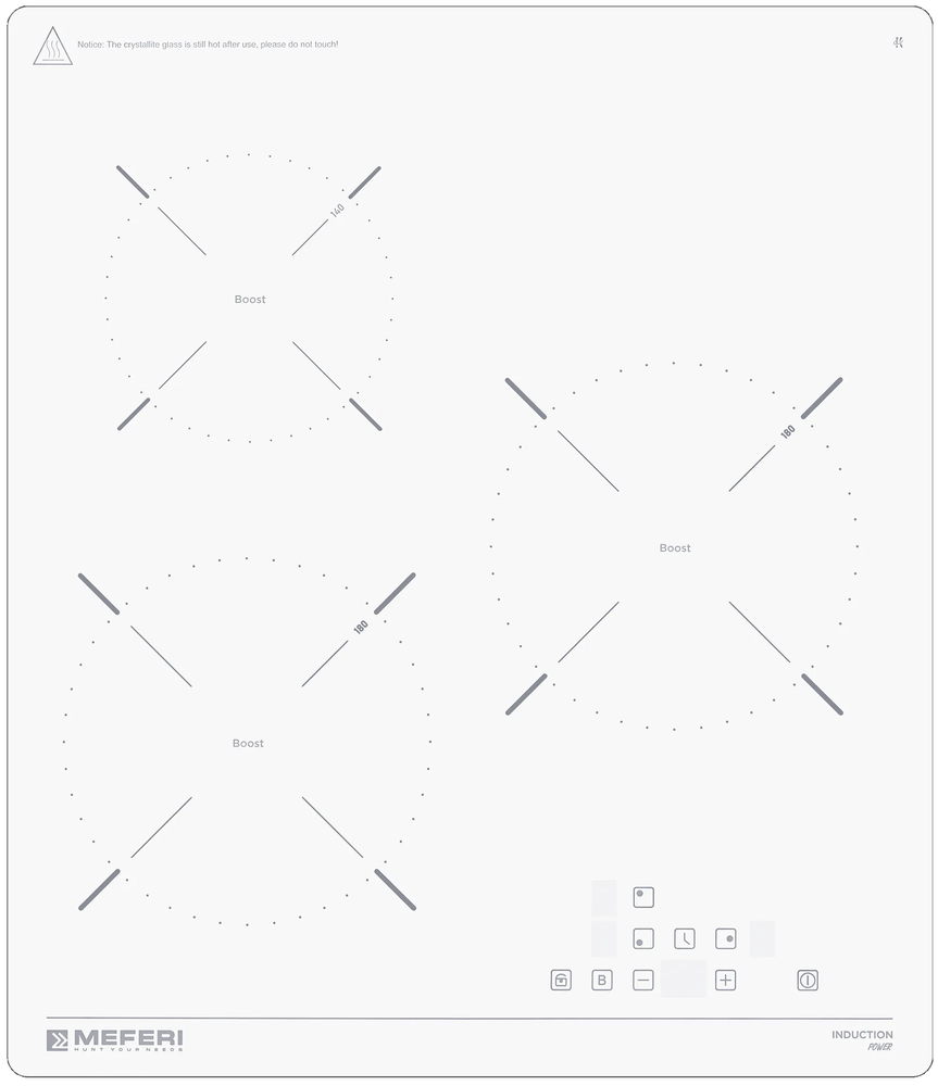 Фото товара: MEFERI MIH453WH POWER индукционная поверхность