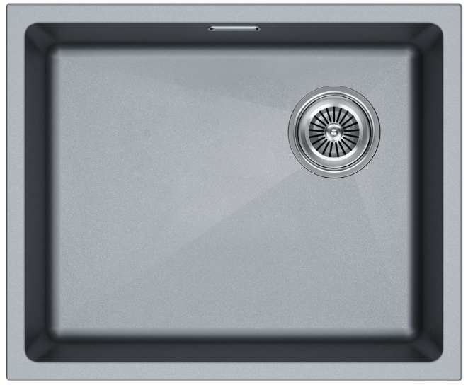 Детальное фото товара: Paulmark LUMI 55UNI-SKEW, мойка, гранит, серый металлик