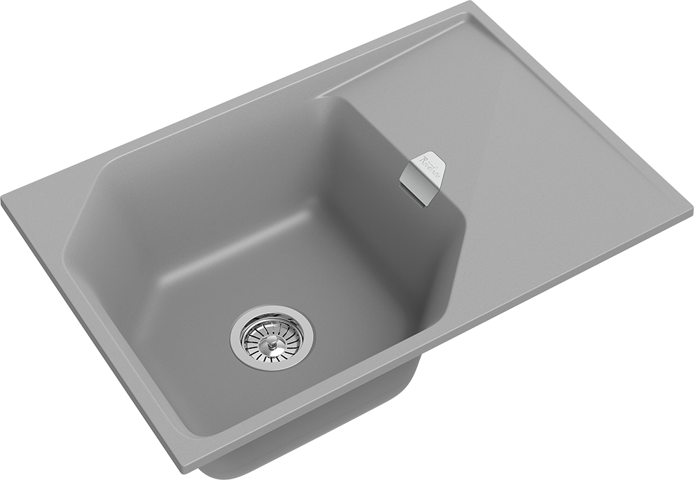 Детальное фото товара: Rivelato LOCUS LS-75 grigio metallizzat, мойка, гранит, серый металлик