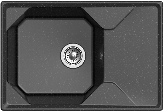 GranFest UNIQUE GF-U-740L, мойка, мрамор, черный Фото товара: GranFest UNIQUE GF-U-740L, мойка, мрамор, черный