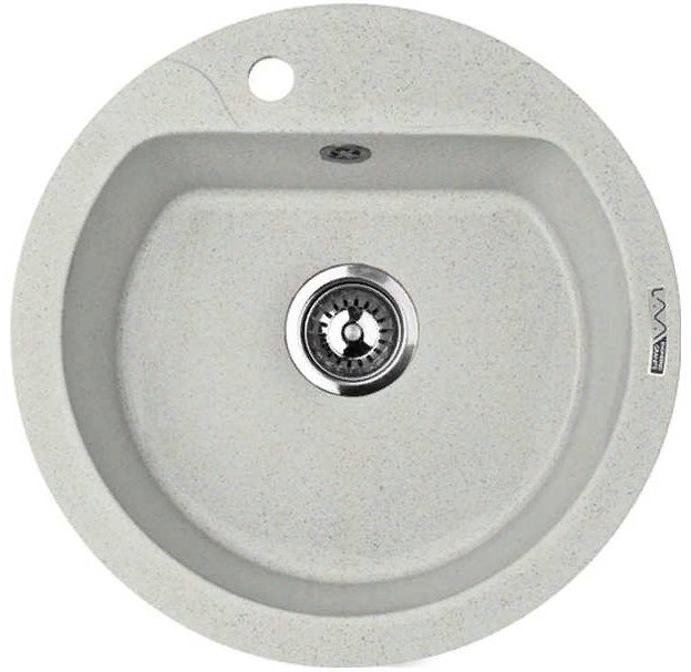 LAVA R.3 LATTE, мойка, гранит, белый Детальное фото товара: LAVA R.3 LATTE, мойка, гранит, белый